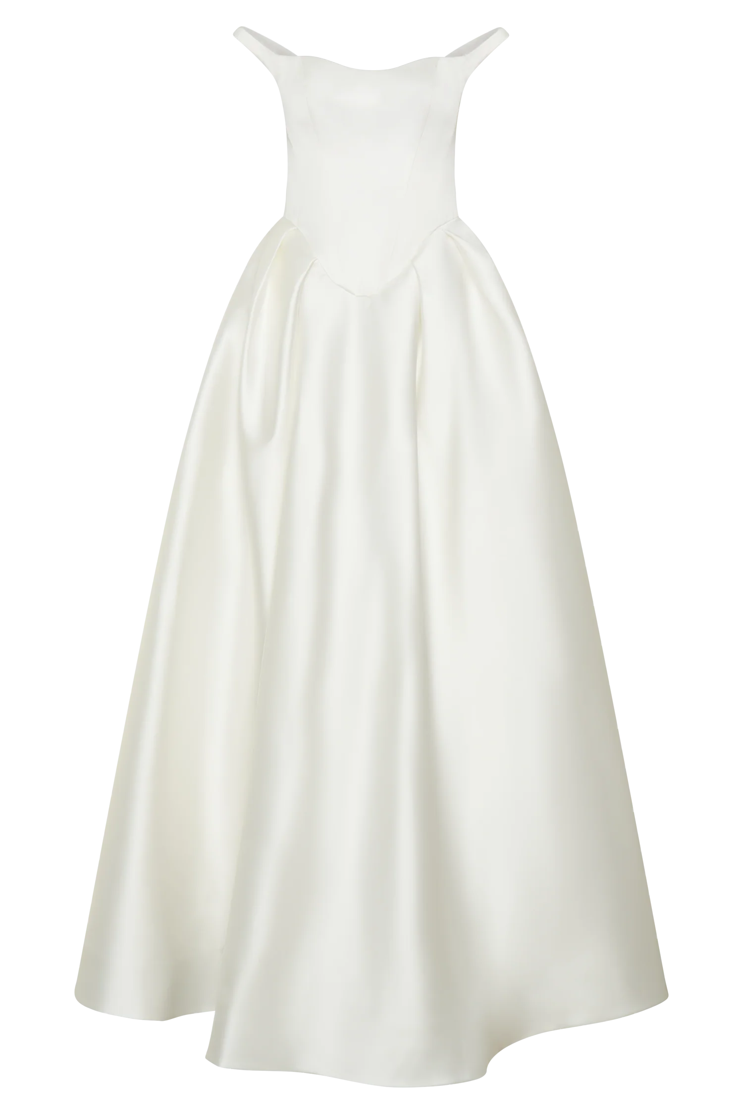 Willow Off Shoulder Satin Maxi Gown - White - Image 14