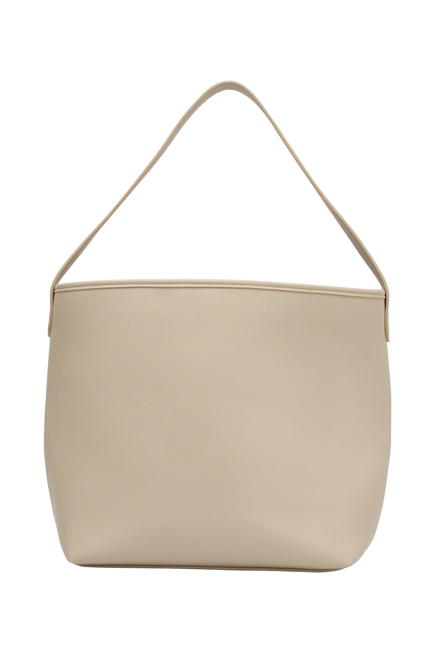Winnie Relaxed Faux Leather Tote Bag - Neutral - Image 5